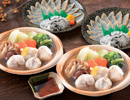ふぐたたき刺身とふぐ個食鍋セット