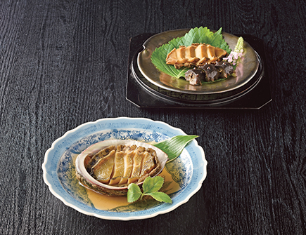 天然あわびの中華料理