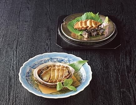 天然あわびの中華料理