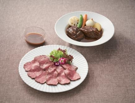 黒毛和牛ローストビーフとビーフシチュー